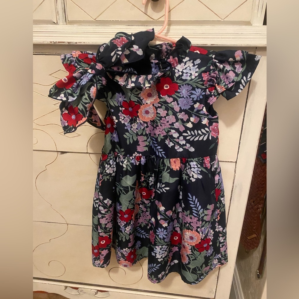 Janie and Jack Floral Dress - Size 3

Includes the  matching a matching headband